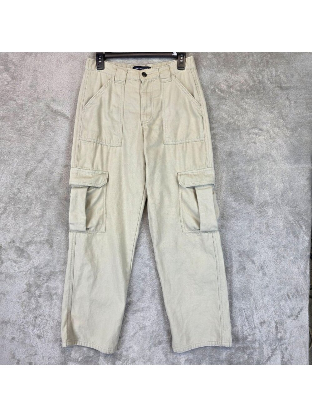 Aéropostale Cargo Pants Womens S Green Twill Mid Rise Straight Leg Cotton